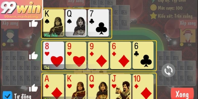 Mậu Binh 99Win mô phỏng ván bài kịch tính